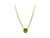 GRS Certified 51 carat Green Oval Cut Peridot with Diamond Halo in 18K Gold Cuban Chain Setting Pendant Necklace