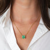 GRS Certified 5.83 Carat Colombian Emerald in 18K Floating Solitaire Necklace