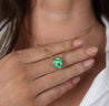 GRS Certified 5.83 Carat Colombian Emerald in 18K Floating Solitaire Necklace-Pendants-ASSAY