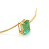 GRS Certified 5.83 Carat Colombian Emerald in 18K Floating Solitaire Necklace-Necklaces-ASSAY