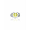 GRS Certified Chrysoberyl Cats Eye Mens Ring 14k White Gold Setting - ASSAY