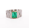 GRS certified 3.43 carat Colombian Emerald Mens Link Ring-Rings-ASSAY