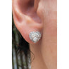 Heart Shape Diamond Stud Earrings in 18k white gold - ASSAY