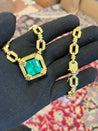 Henry Dunay 19.48 carat Colombian Emerald Necklace in 18k Yellow Gold-Necklaces-ASSAY