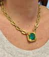 Henry Dunay 19.48 carat Colombian Emerald Necklace in 18k Yellow Gold