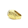 Henry Dunay Diamond Cluster Ring in 18K Ribbed Textured Yellow Gold-Rings-ASSAY