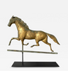 Horse Weathervane in Gold Gilt by J.W Fiske & Company