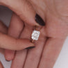 IGI Cert. 2.54 Carat Lab Grown Radiant Cut Diamond East West Half Bezel Ring