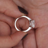 IGI Cert. 2.54 Carat Lab Grown Radiant Cut Diamond East West Half Bezel Ring