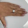 IGI Cert. 3.36 Carat E/VS1 Lab Grown Diamond 3 Band Platinum Engagement Ring