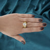 IGI Cert. 4.5 Carat Cushion Lab Grown Diamond 18K Gold Ring