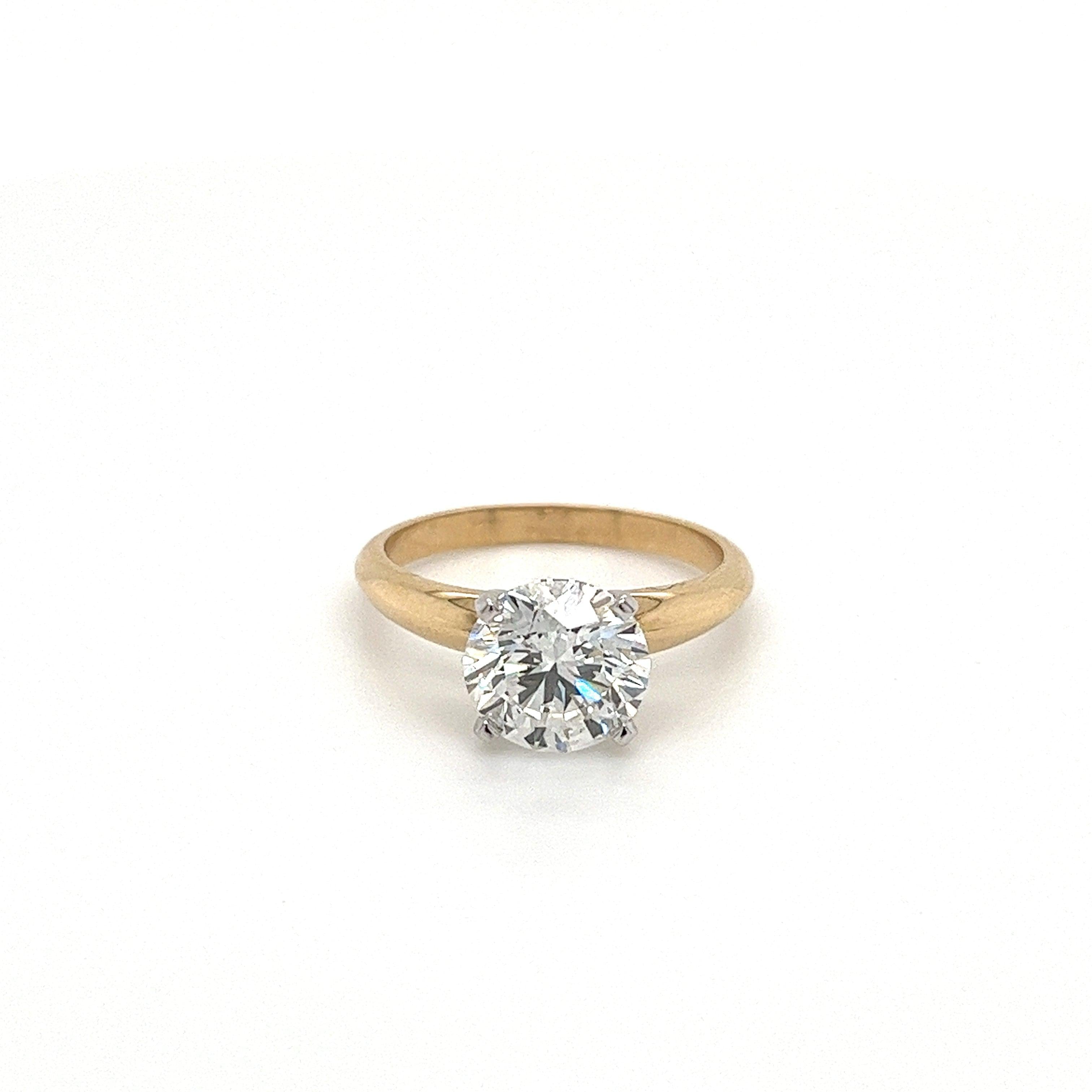 VS2 Round Lab Grown Diamond 2-Tone Solitaire Ring-Rings-ASSAY