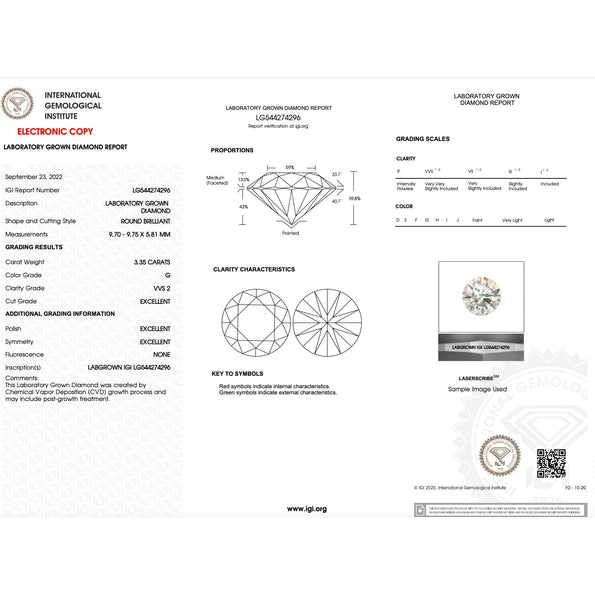 IGI Certified 3.35 Carat Round Cut Lab Grown CVD Diamond In Basket Cathedral Diamond Halo Ring