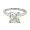 IGI Certified 4.01 Carat Cushion Cut G/VVS2 Lab Grown CVD Diamond Solitaire Ring