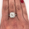 IGI Certified 5 Carat F/VS1 Radiant Cut Lab Grown Semi-Pave Halo Diamond Ring-Diamond Ring-ASSAY