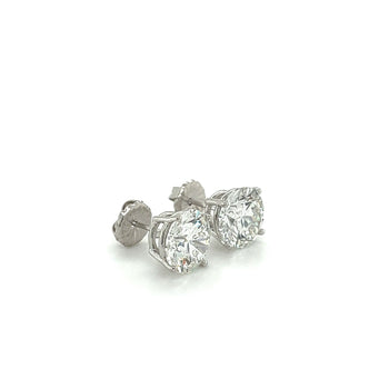 IGI certifiées, boucles d’oreilles puces en or 14K, total 6 carats, taille ronde, serti 4 griffes, fermoir poussette – Assay Jewelers