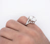 IGI Certified 9.54 Carat G/VS1 Lab Grown Diamond Vintage Platinum Ring