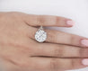 IGI Certified 9.54 Carat G/VS1 Lab Grown Diamond Vintage Platinum Ring