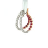 Inside Out Ruby and Diamond Hoop Earrings-Earrings-ASSAY