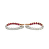 Inside Out Ruby and Diamond Hoop Earrings-Earrings-ASSAY