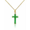 Jade Cross Pendant in 18k Solid Gold - ASSAY