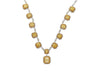 Magnificent GIA Certified 25 Carat Total Natural Fancy Yellow Diamond Necklace in 18K Gold