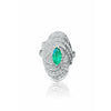 Marquise-Schliff Smaragd und Diamant Dome Ring