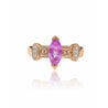 Marquise Cut Pink Sapphire in 14k Rose Gold Retro Style Ring - ASSAY