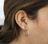 Natual 1.2 Carat Diamond Inside-Out Hoop Earrings in 14K Gold