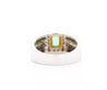 Natural 1.78 Carat Emerald and Diamond 18K Gold Mens Ring