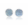 Natural Blue Diamond Circle Stud Earrings - ASSAY