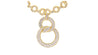 Natural Diamond 16 Carat Round-Brilliant Cut Interlocking Circle Pendant Necklace in 18K Yellow Gold