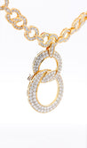 Natural Diamond 16 Carat Round-Brilliant Cut Interlocking Circle Pendant Necklace in 18K Yellow Gold-Necklace-ASSAY