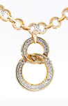 Natural Diamond 16 Carat Round-Brilliant Cut Interlocking Circle Pendant Necklace in 18K Yellow Gold-Necklace-ASSAY