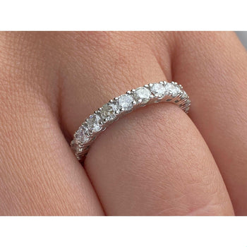 Natural Diamond Wedding Band in 18k white gold setting – Assay Jewelers