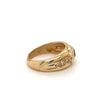 Natural Emerald and Diamond Gold Unisex Ring - Rings