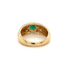 Natural Emerald and Diamond Gold Unisex Ring - Rings