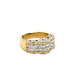 Natural Princess Cut Diamond Star Cluster Ring in 18k gold - Rings