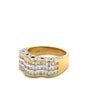 Natural Princess Cut Diamond Star Cluster Ring in 18k gold - Rings