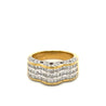 Natural Princess Cut Diamond Star Cluster Ring in 18k gold - Rings