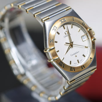 Omega Constellation 1312.30 Two Tone 33mm Roman Bezel White Dial Full Set Watch – Assay Jewelers