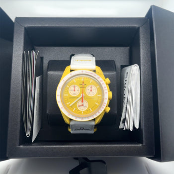 Omega Swatch Sunface Mission To The Sun Brand New Full Set With Receipt – Assay Jewelers
