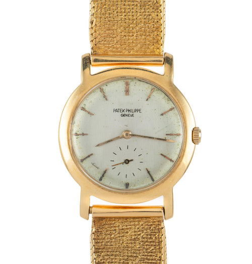 Patek Philippe Geneve Vintage 2506 Manual 18K Gold Mesh Bracelet Watch