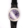 Patek Philippe "Jumbo UFO" Automatic Steel Purple 35mm Dial Leather Strap Watch