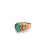 Pear Shape Colombian Emerald and Diamond Ring in 14k Yellow Gold-ASSAY-ASSAY