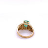 Pear Shape Colombian Emerald and Diamond Ring in 14k Yellow Gold-ASSAY-ASSAY