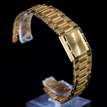 Piaget Dancer 80317 18K Gold Square Champagne Dial Integrated Bracelet Watch – Assay Jewelers