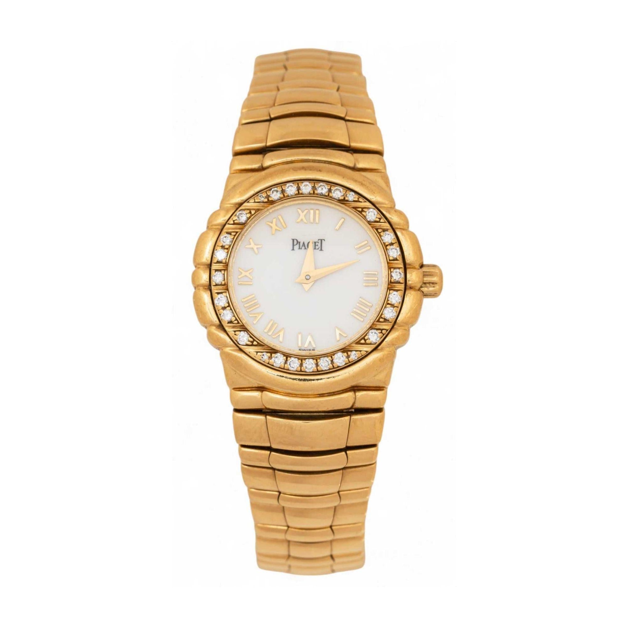 Piaget Tangara 18K Yellow Gold & Diamond Bezel Set Ladies Watch