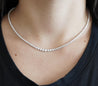 Platinum 3 Carat Diamond Graduated Tennis Choker Necklace