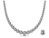 Platinum 3.09 Carat Diamond Graduated Tennis Choker Necklace